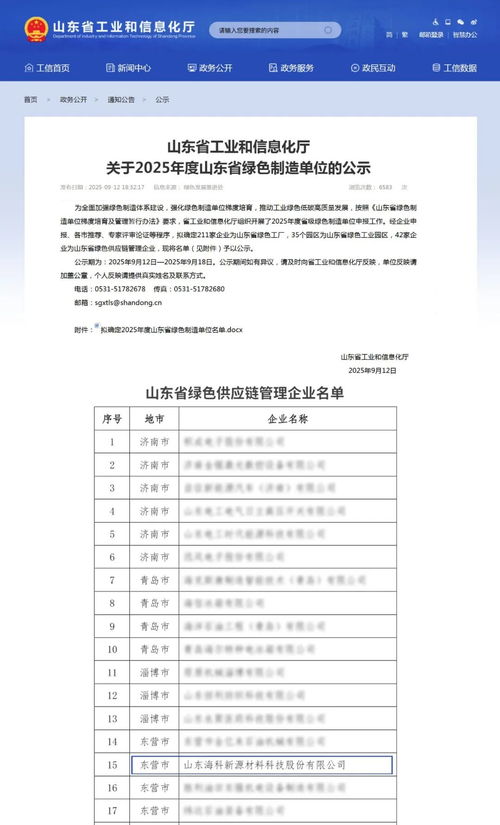 ?？菩略礃s膺山東省綠色供應鏈管理企業，引領可持續發展新標桿